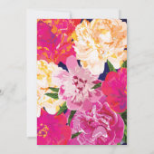 Elegant Navy Floral Wedding Invitations Kaart (Achterkant)