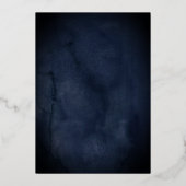 Elegant Navy Gold 50ste bruiloft Jubileum Folie Uitnodiging (Achterkant)