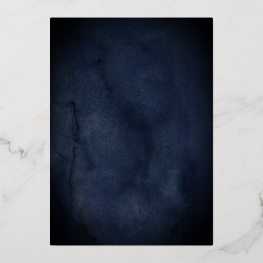 Elegant Navy Gold 50ste bruiloft Jubileum Folie Uitnodiging (Achterkant)