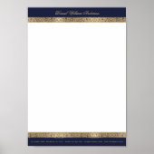  Elegant Navy & Gold A4 Letterhoofd Download Poster (Voorkant)