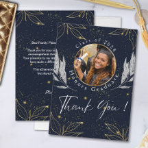 Elegant Navy Gold Afstuderen