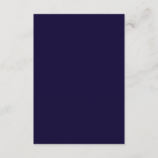 Elegant Navy& Gold Art Deco Personalized Informatiekaartje (Achterkant)