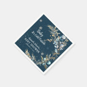 Elegant Navy Gold Baby Its Cold Outside Shower Servet (Hoek)