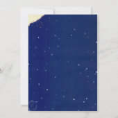 Elegant Navy & Gold Christmas Photo Card Bedankkaart (Achterkant)
