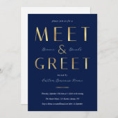 Elegant Navy & Gold Corporate Dinner Business Kaart (Voorkant / Achterkant)