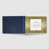 ELEGANT NAVY GOLD DAHLIA FLORAL BAR BAT MITZVAH GASTENBOEK (Volledig)