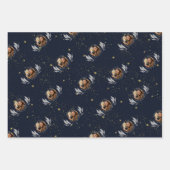 Elegant Navy Gold Felicitaties Afstuderen Inpakpapier Vel (Voorkant 2)