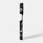 Elegant Navy Gold Floral Phone Case iPhone Hoesje (Rechterkant)