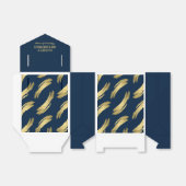 Elegant Navy Gold Foil Birthday Favor Boxes Bedankdoosjes (Uitgevouwen)