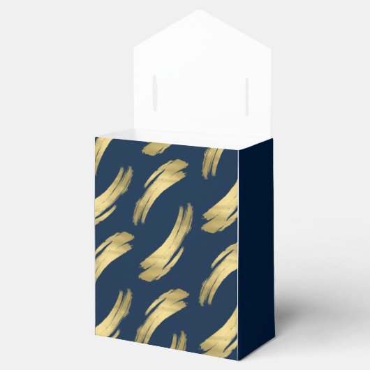 Elegant Navy Gold Foil Birthday Favor Boxes Bedankdoosjes (Geopend)