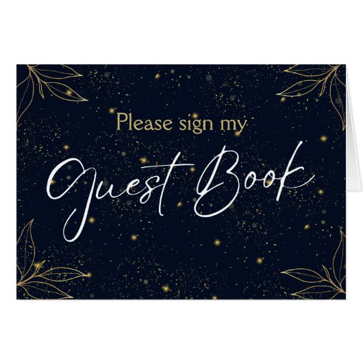 Elegant Navy Gold Gefeliciteerd Afstudeerfeest (Voorkant Horizontaal)