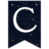 Elegant Navy Gold Gefeliciteerd Afstudeerfeest Vlaggetjes (Eerste vlag)