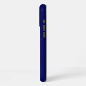 Elegant Navy + Gold Monogram Personalised  iPhone Hoesje (Linkerkant)