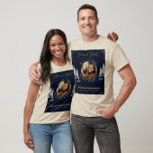 Elegant Navy Gold Proud Dad Afstuderen T-shirt (Unisex)