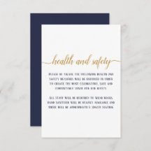 Elegant Navy Gold Script Weddenschap Gezondheidsve