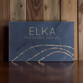 Elegant Navy & Gold Stippen Designer Visitekaartje