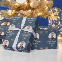 Elegant Navy & Goud 80ste & Legendarische Verjaard