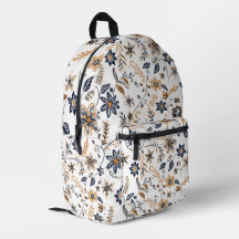 Elegant Navy Goud Bloem Botanisch