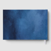 Elegant Navy Goud Spikkels Gastenboek (Achterkant)