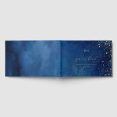 Elegant Navy Goud Spikkels Gastenboek (Volledig)