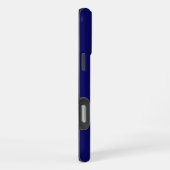 Elegant Navy + Gouden Monogram Persoonlijk iPhone Hoesje (Rechterkant)