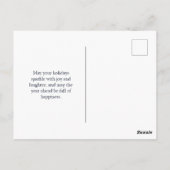 Elegant Navy Green Plaid Happy Holidays Briefkaart (Achterkant)