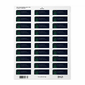 Elegant Navy Green Preppy Plaid Christmas Etiket (Full Sheet)