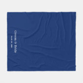 Elegant Navy Huwelijk Script Navy Fleece Deken (Voorkant (Horizontaal))