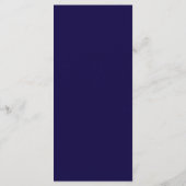 Elegant Navy-huwelijksmenu Menu (Achterkant)