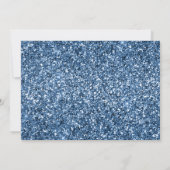 Elegant Navy Indigo Glitter Gown Quinceanera Party Kaart (Achterkant)