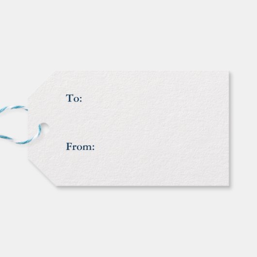 Elegant Navy Joy Faux Folie kerstavond Cadeaulabel (Achterkant Horizontaal)