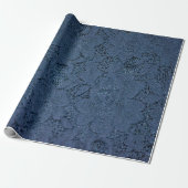 Elegant Navy Lace Cadeaupapier (Uitgerold)