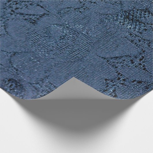 Elegant Navy Lace Cadeaupapier (Hoek)