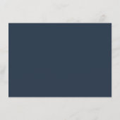 Elegant Navy Minimalistisch Informatiekaartje (Achterkant)