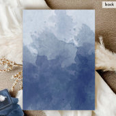 Elegant Navy Monogram Formele Waterverf Wedding Kaart