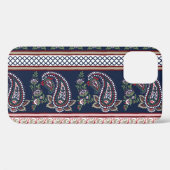 Elegant Navy Paisley: Tijdloos grensontwerp Case-Mate iPhone Case (Achterkant (horizontaal))