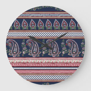 Elegant Navy Paisley: Tijdloos grensontwerp Grote Klok