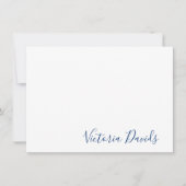 Elegant Navy Personalized Signature Script Notitiekaartje (Voorkant)