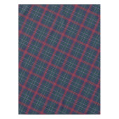 Elegant Navy Red Green Tartan Pset Holiday Tafelkleed (Voorkant)
