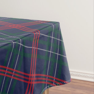 Elegant Navy Red Green Tartan Pset Holiday Tafelkleed