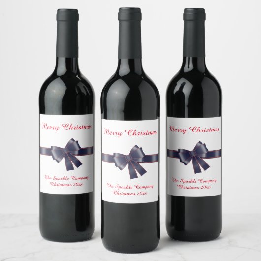 ELEGANT NAVY RED WINE ETIKET (Flessen)