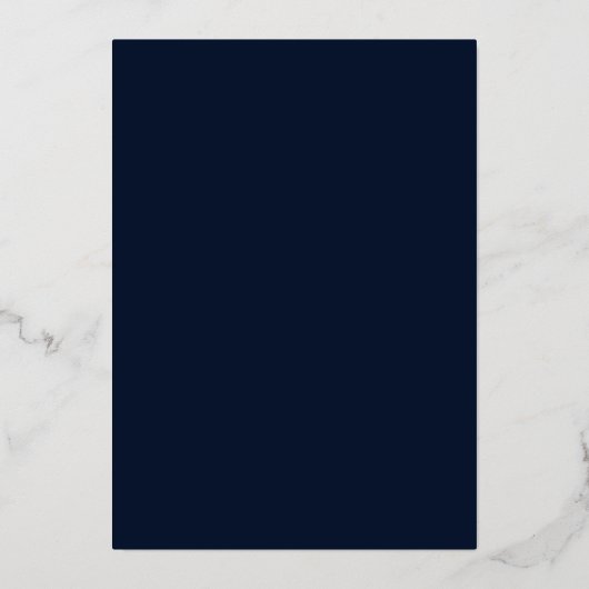 Elegant Navy Roos Gold bruged Weddenschap Folie Uitnodiging (Achterkant)