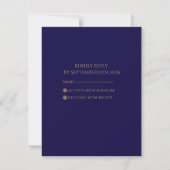 Elegant Navy RSVP card (Voorkant)