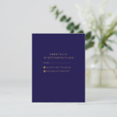 Elegant Navy RSVP card (Staand voorkant)