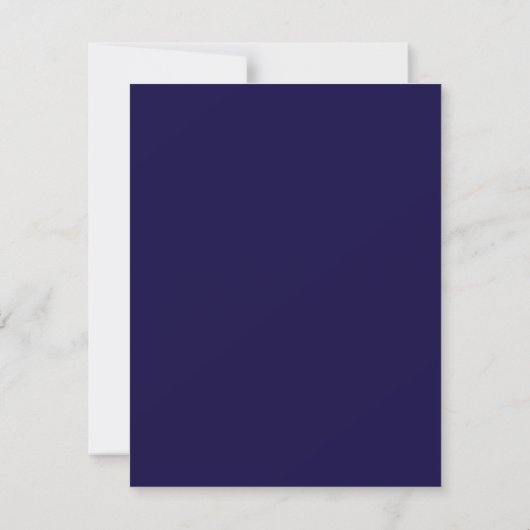 Elegant Navy RSVP card (Achterkant)