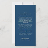 Elegant Navy Scalloped Band 6 Foto Chic Wedding Bedankkaart (Achterkant)