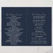 Elegant Navy & Silver Falling Stars Wedding (Achterkant)