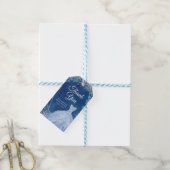 Elegant Navy Silver Kerstmis Mis Quince Dank u Cadeaulabel (Met Touw)