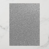 Elegant Navy Silver Roos Jurk Quinceanera Folie Uitnodiging (Achterkant)