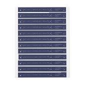 Elegant Navy Stars Wraparound Address Label (Vel)